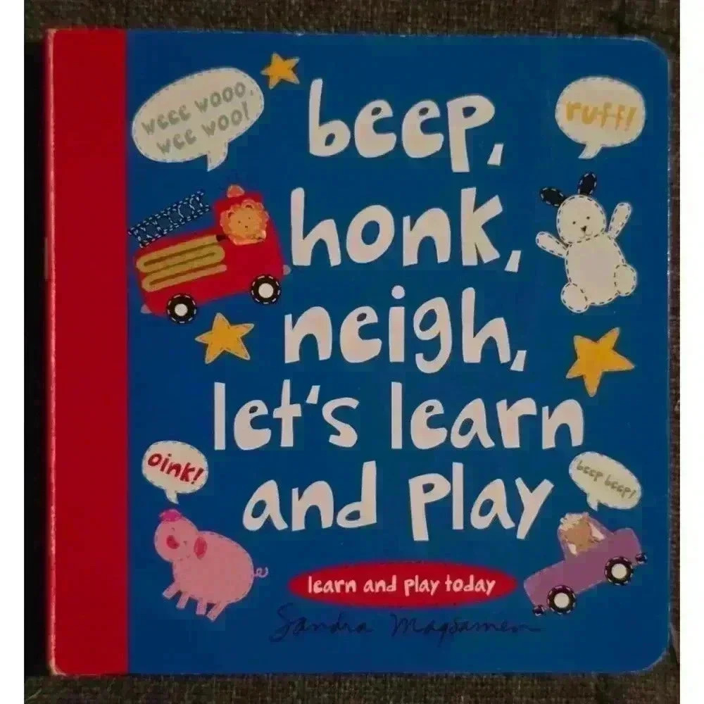 Sandra Magsamen Book, Kids Book, Learn and Play, Blue, Red
